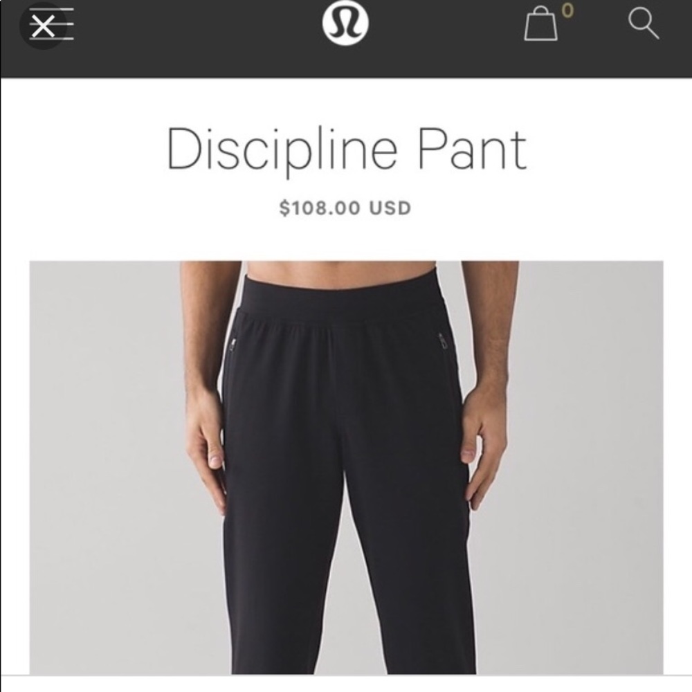 Lululemon Men’s Black Discipline Sweats
